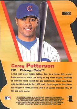 2000 Bowman's Best - Best Bets #BBB3 Corey Patterson  Back