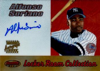 2000 Bowman's Best - Locker Room Collection Autographs #LRCA8 Alfonso Soriano Front