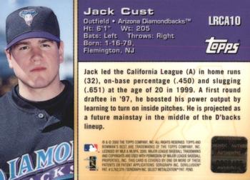 2000 Bowman's Best - Locker Room Collection Autographs #LRCA10 Jack Cust Back