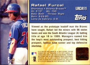 2000 Bowman's Best - Locker Room Collection Autographs #LRCA11 Rafael Furcal Back