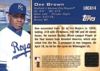 2000 Bowman's Best - Locker Room Collection Autographs #LRCA14 Dee Brown Back