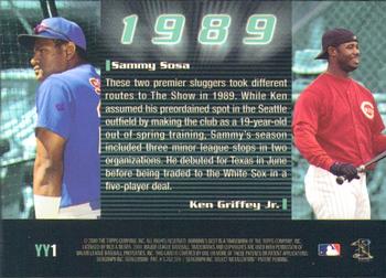 2000 Bowman's Best - Year by Year #YY1 Sammy Sosa / Ken Griffey Jr.  Back