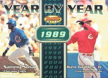 2000 Bowman's Best - Year by Year #YY1 Sammy Sosa / Ken Griffey Jr.  Front