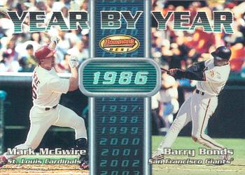 2000 Bowman's Best - Year by Year #YY7 Mark McGwire / Barry Bonds  Front