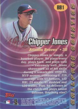 2000 Finest - Ballpark Bounties #BB1 Chipper Jones  Back