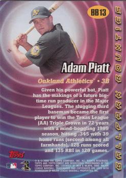 2000 Finest - Ballpark Bounties #BB13 Adam Piatt  Back