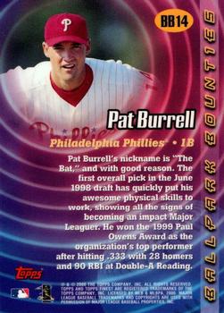 2000 Finest - Ballpark Bounties #BB14 Pat Burrell  Back