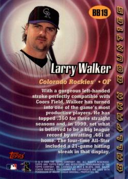 2000 Finest - Ballpark Bounties #BB19 Larry Walker  Back