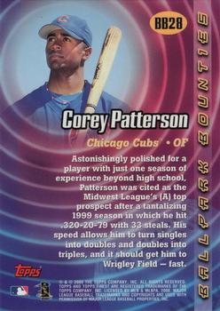 2000 Finest - Ballpark Bounties #BB28 Corey Patterson  Back