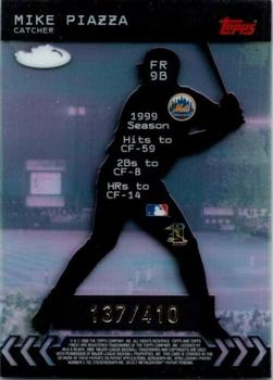 2000 Finest - For the Record #FR9b Mike Piazza Back
