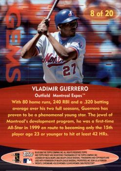 2000 Finest - Gems Oversize #8 Vladimir Guerrero  Back