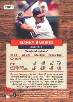 2000 Finest - Going the Distance #GTD11 Manny Ramirez  Back