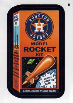 2016 Topps MLB Wacky Packages #6 Astros Model Rocket Kit Front