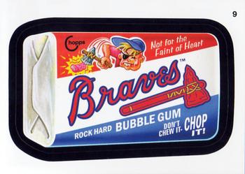 2016 Topps MLB Wacky Packages #9 Braves Bubble Gum Front