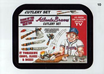 2016 Topps MLB Wacky Packages #10 Braves Cutlery Set Front