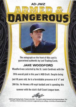 2015 Leaf Ultimate - Armed & Dangerous #AD-JW2 Jake Woodford Back