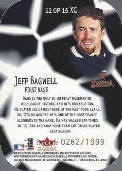 2000 Fleer E-X - E-Xceptional Red #11 XC Jeff Bagwell  Back