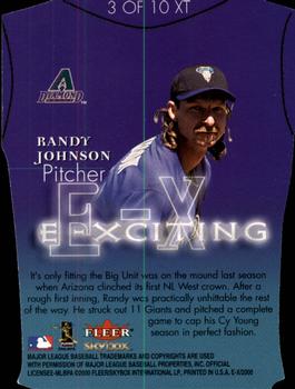 2000 Fleer E-X - E-Xciting #3 XT Randy Johnson  Back