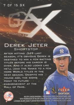 2000 Fleer E-X - Generation E-X #7 GX Derek Jeter  Back