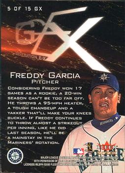 2000 Fleer E-X - Generation E-X #5 GX Freddy Garcia  Back