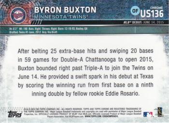 2015 Topps Chrome Update #US136 Byron Buxton Back
