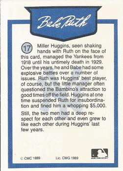 1989 CMC Babe Ruth Limited Edition #17 Babe Ruth / Miller Huggins Back