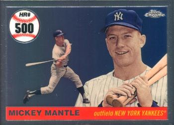 2008 Topps Chrome - Mickey Mantle Home Run History #MHRC500 Mickey Mantle Front