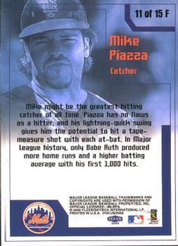 2000 Fleer Focus - Focal Points #11 F Mike Piazza  Back