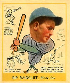 1938 Goudey Heads-Up (R323) #285 Rip Radcliff Front