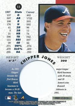1998 Pinnacle Mint Collection #11 Chipper Jones Back