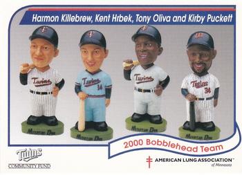 2000 Minnesota Twins Community Fund Bobblehead Cards #NNO Harmon Killebrew / Kent Hrbek / Tony Oliva / Kirby Puckett Front