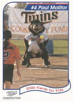 2000 Minnesota Twins Community Fund Bobblehead Cards #NNO Paul Molitor Front
