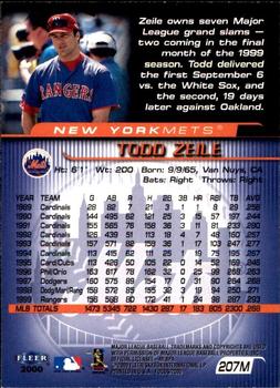 2000 Fleer Focus - Masterpiece Errors #207 Todd Zeile  Back