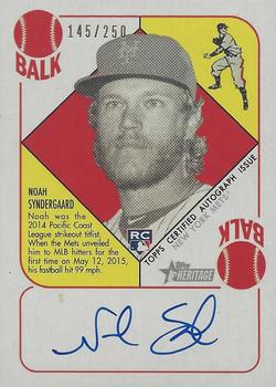 2015 Topps Heritage '51 - Autographs #H51A-NS Noah Syndergaard Front