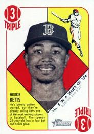 2015 Topps Heritage '51 - Mini Blue Back #8 Mookie Betts Front