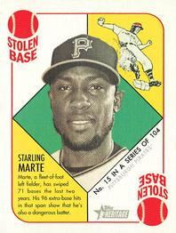 2015 Topps Heritage '51 - Mini Blue Back #15 Starling Marte Front
