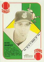 2015 Topps Heritage '51 - Mini Blue Back #32 Michael Brantley Front