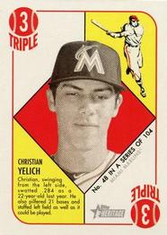 2015 Topps Heritage '51 - Mini Blue Back #48 Christian Yelich Front
