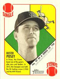 2015 Topps Heritage '51 - Mini Blue Back #97 Buster Posey Front