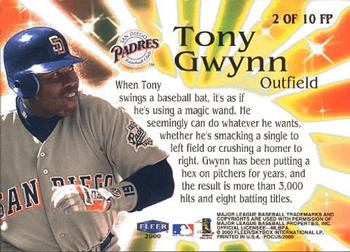 2000 Fleer Focus - Focus Pocus #2 FP Tony Gwynn  Back