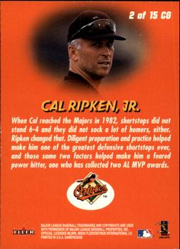 2000 Fleer Gamers - Change the Game #2CG Cal Ripken Jr.  Back