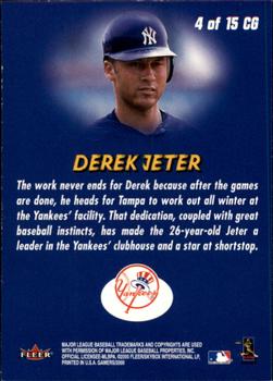 2000 Fleer Gamers - Change the Game #4CG Derek Jeter  Back