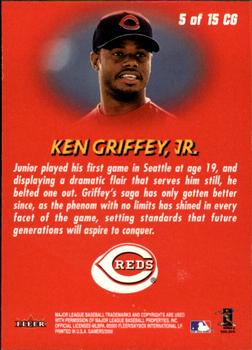2000 Fleer Gamers - Change the Game #5CG Ken Griffey Jr.  Back