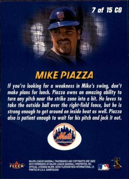 2000 Fleer Gamers - Change the Game #7CG Mike Piazza  Back