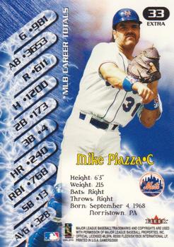 2000 Fleer Gamers - Extra #33 Mike Piazza  Back