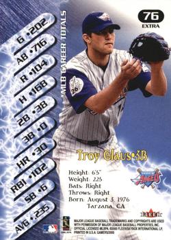 2000 Fleer Gamers - Extra #76 Troy Glaus  Back