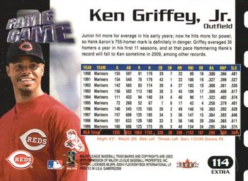 2000 Fleer Gamers - Extra #114 Ken Griffey Jr. Back