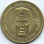 1998 Pinnacle Mint Collection - Coins Brass #28 Livan Hernandez Front