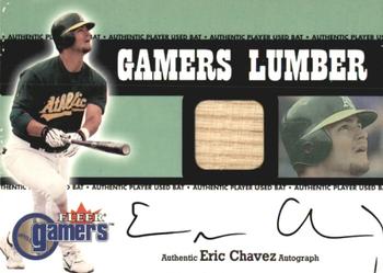 2000 Fleer Gamers - Signed Gamers Lumber #NNO Eric Chavez  Front