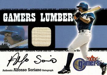 2000 Fleer Gamers - Signed Gamers Lumber #NNO Alfonso Soriano  Front